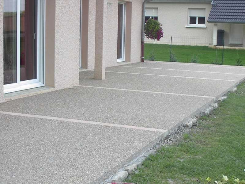 terrasse en béton désactivé