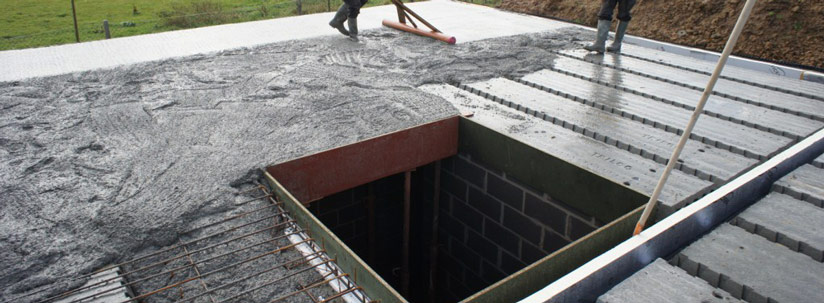 coulage Dalle de compression en beton pour une maison
