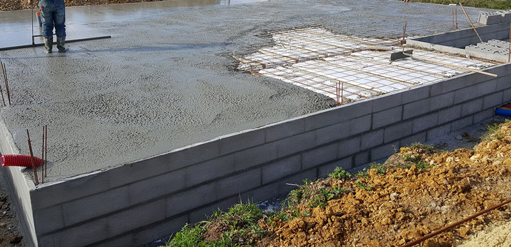 Dalle de compression en beton