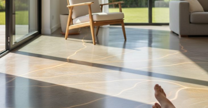 Est-ce que le béton lissé supporte le chauffage au sol?