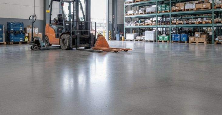 Le béton lissé est-il adapté aux zones industrielles?