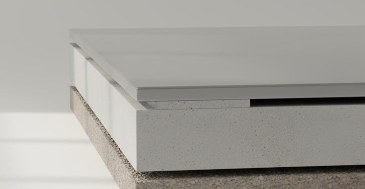 Sur quelle épaisseur s'applique le béton lissé?
