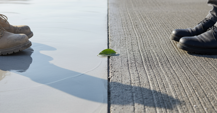 Comment choisir entre béton lissé et béton balayé?