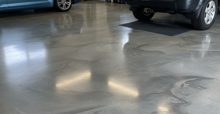 Le béton lissé est-il adapté aux sols de garage?