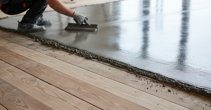 Peut-on poser du béton lissé sur un support en bois?