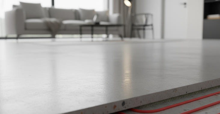 Peut-on poser un béton lissé sur un plancher chauffant électrique?