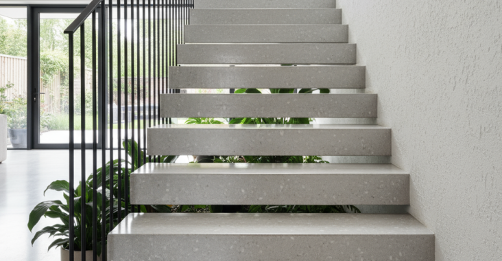 Peut-on utiliser du béton lissé sur des escaliers?