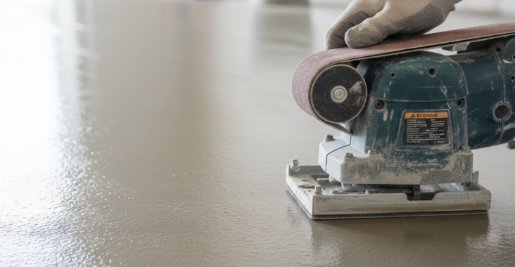 Est-il nécessaire de poncer le béton lissé après la pose?