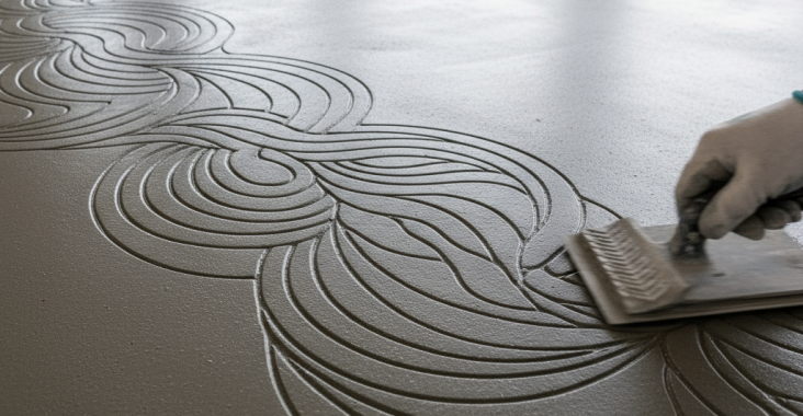 Peut-on faire des motifs dans un béton lissé?